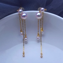 Personality Tassel pearl earrings Drop pearl earrings earrings girl