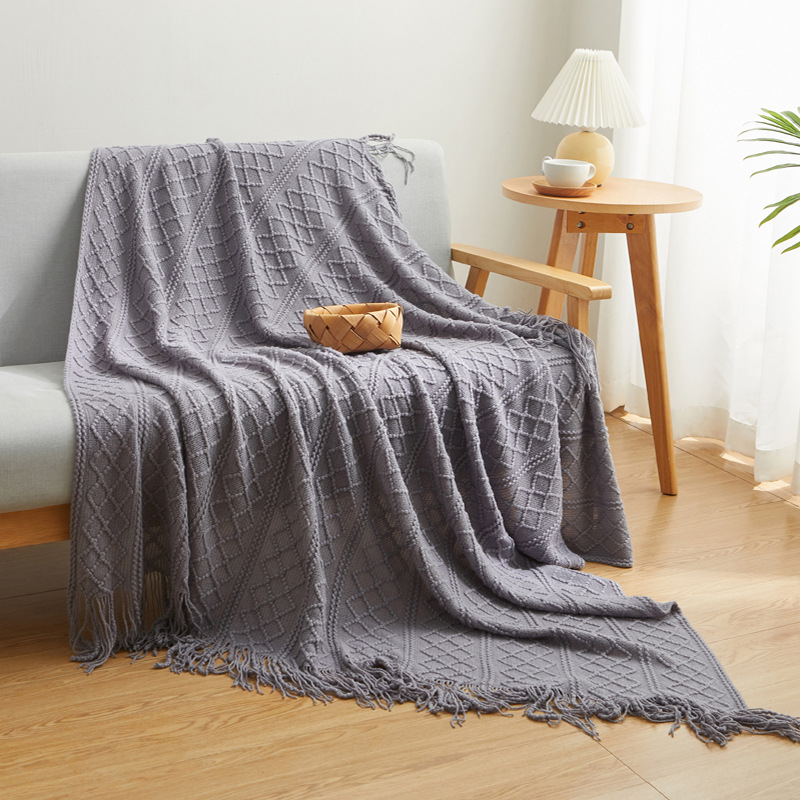 北欧风沙发毯盖毯腿单人小毯子午睡毯办公室空调毯夏 薄床尾巾详情图6