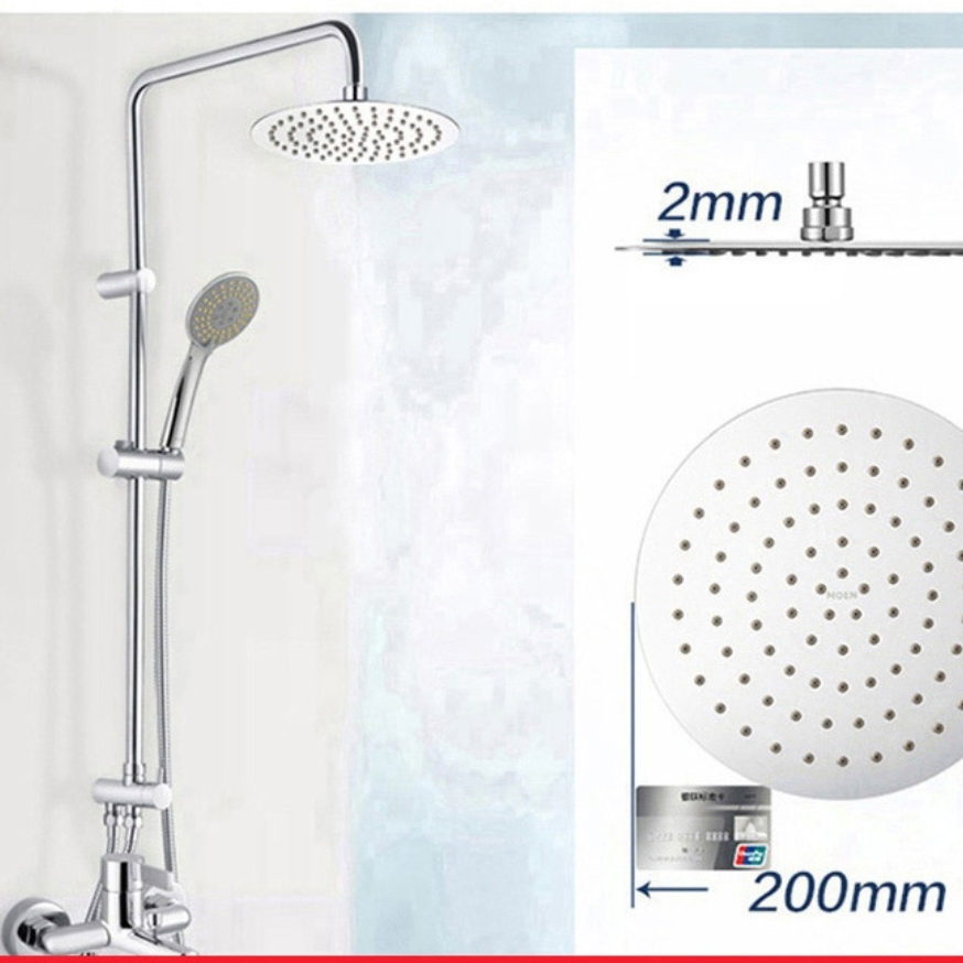 Moen simple showerhead mixing valve Shower, bathroom shower showerhead set, all-copper shower faucet, stainless steel round head for rain shower
