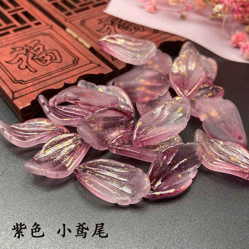 Glazed Light DIY handmade materials antique hairpin headpiece Crystal loose bead step swing fringe pendant 2254