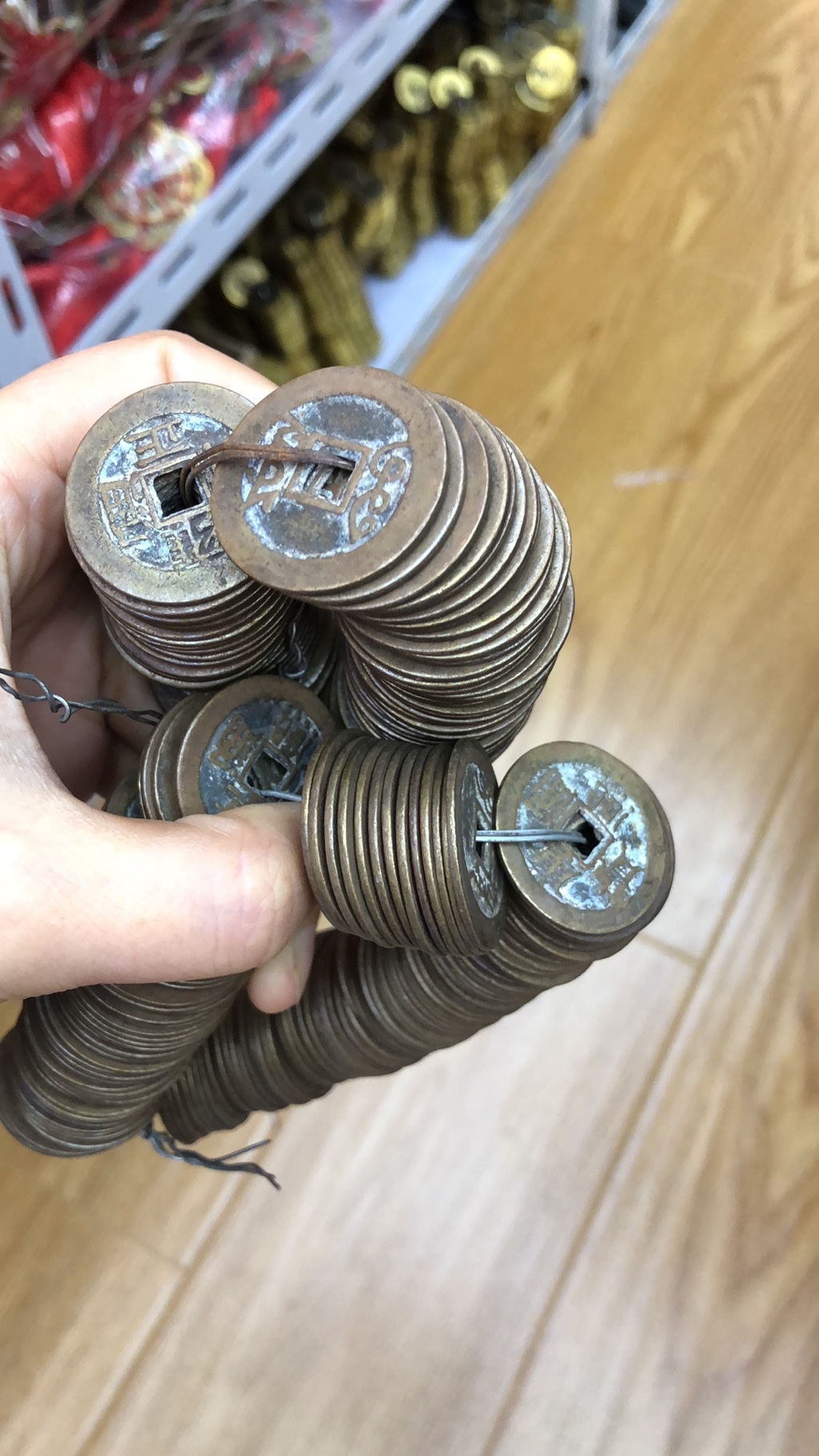 Metal craft accessories, brass material antique Five Emperors copper coins wholesale Lin 烺051 details Picture