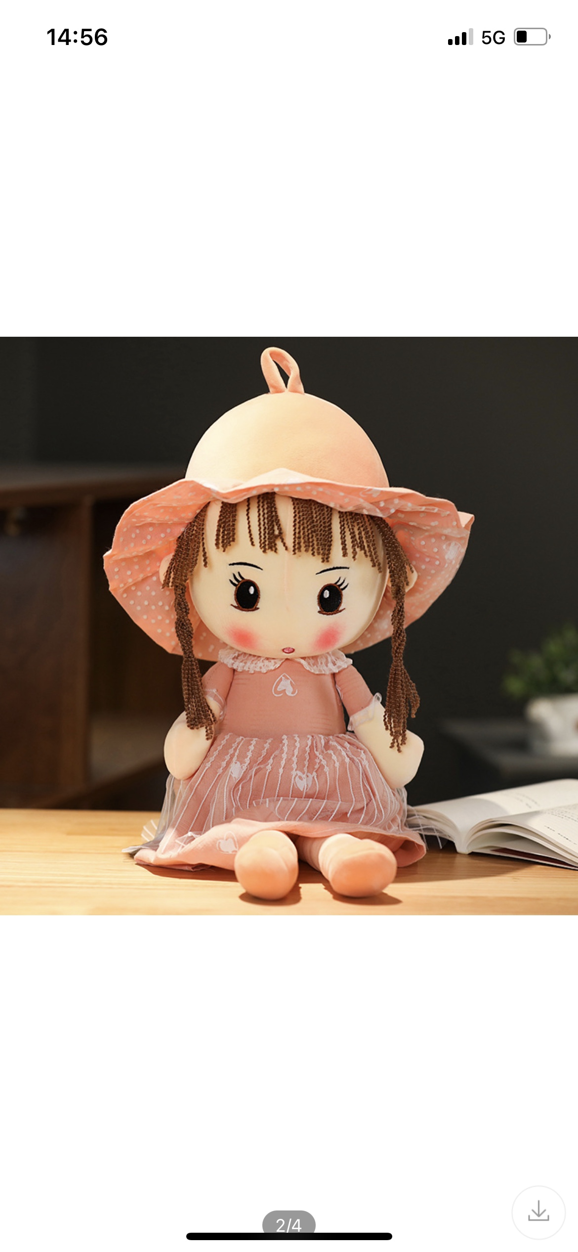 Doll plush girl detail image 3