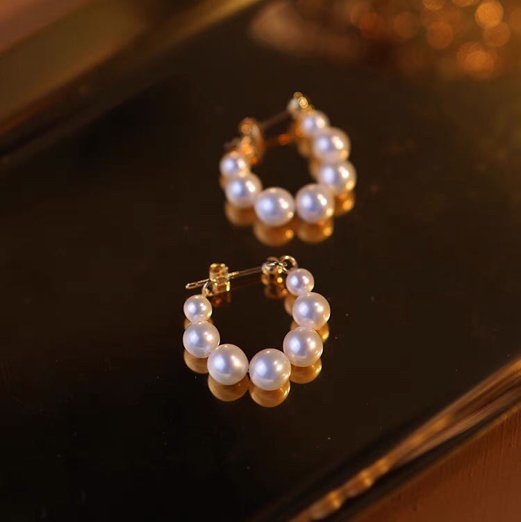 Pearl Earrings Round Pearl Mini Pearl earrings Stud earrings