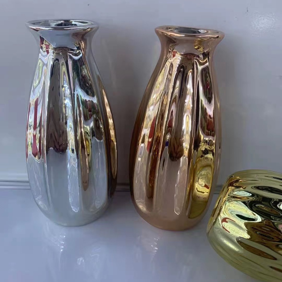 陶瓷电镀花瓶工艺品3