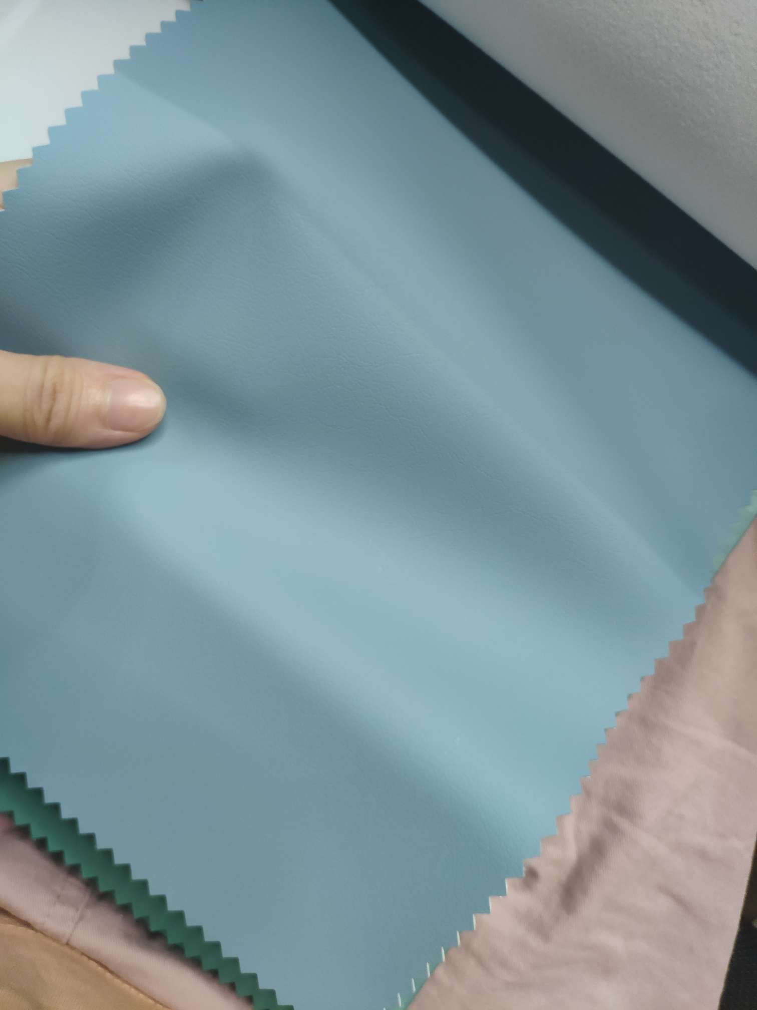 Artificial leather soft and hard wrapped sliding door leather wall decorative leather fabric in stock, decorative leather B1 flame-retardant No. 3 001 pic 2