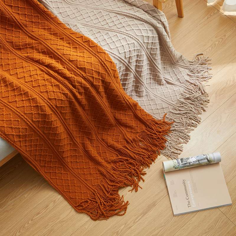 北欧风沙发毯盖毯腿单人小毯子午睡毯办公室空调毯夏 薄床尾巾详情图2