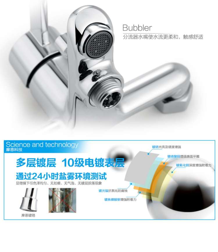 Moen simple showerhead mixing valve Shower, bathroom shower showerhead set, all-copper shower faucet, rain shower head