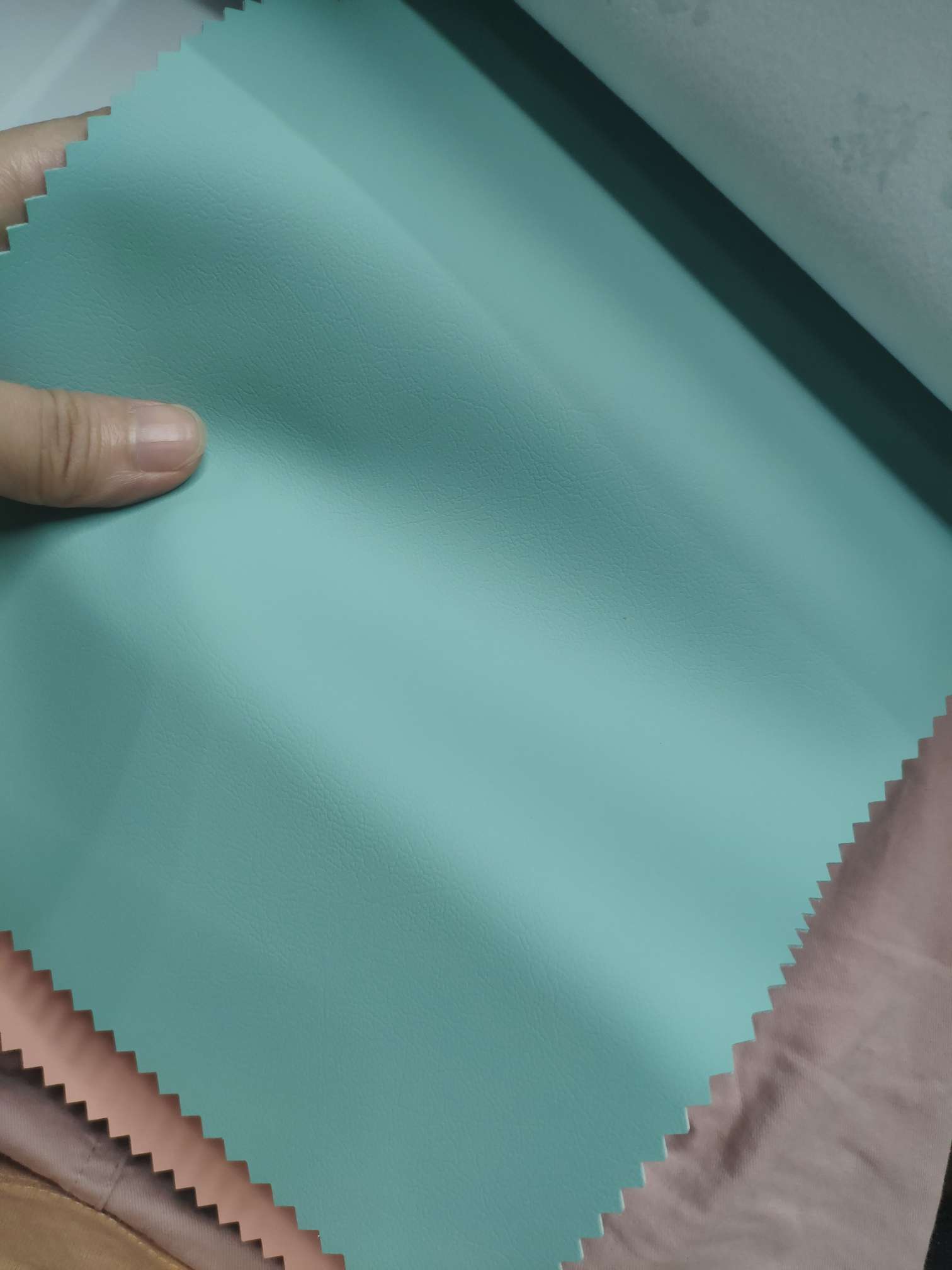 Artificial leather soft and hard wrapped sliding door leather wall decorative leather fabric in stock, decorative leather B1 flame-retardant No. 5 Application Scenario
