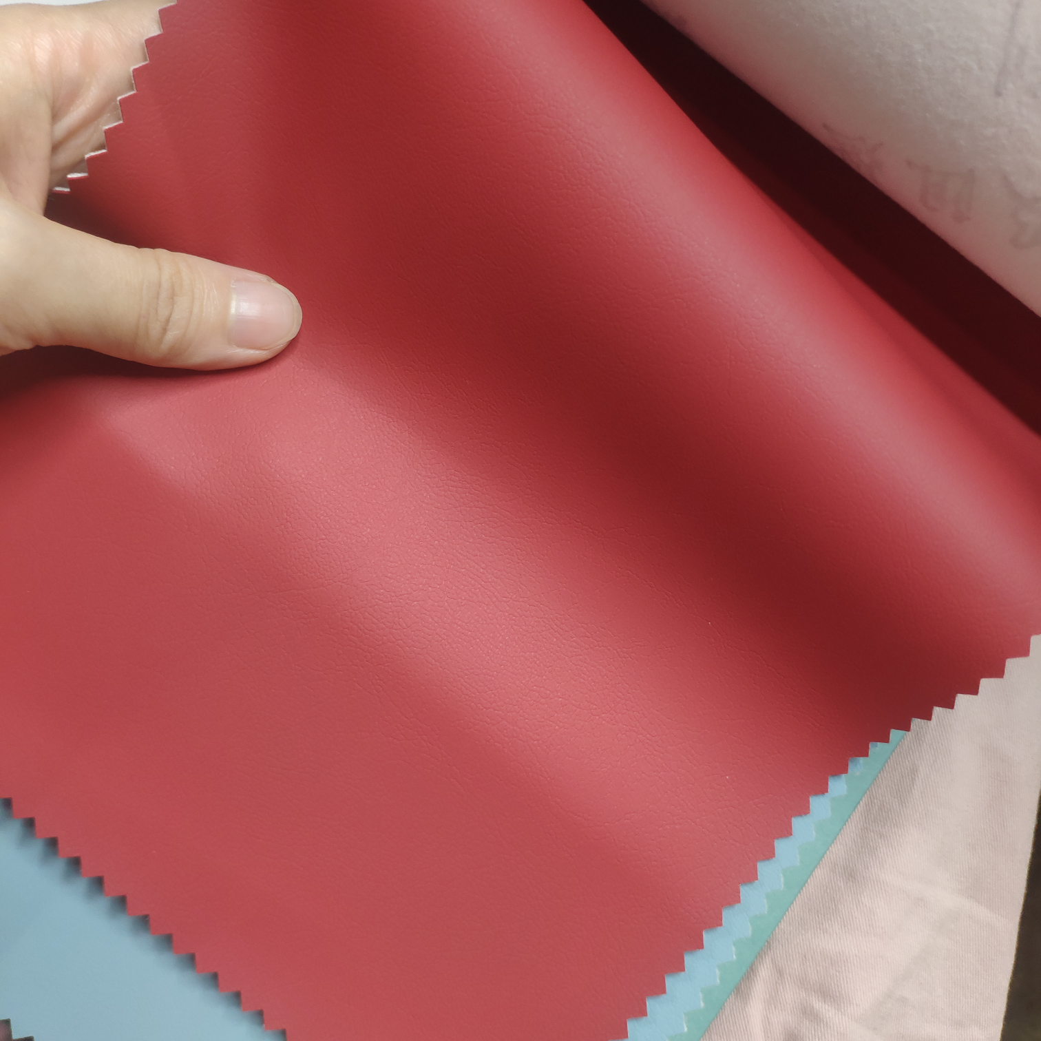 Artificial leather soft and hard wrapped sliding door leather wall decorative leather fabric in stock, decorative leather B1 flame-retardant No. 4