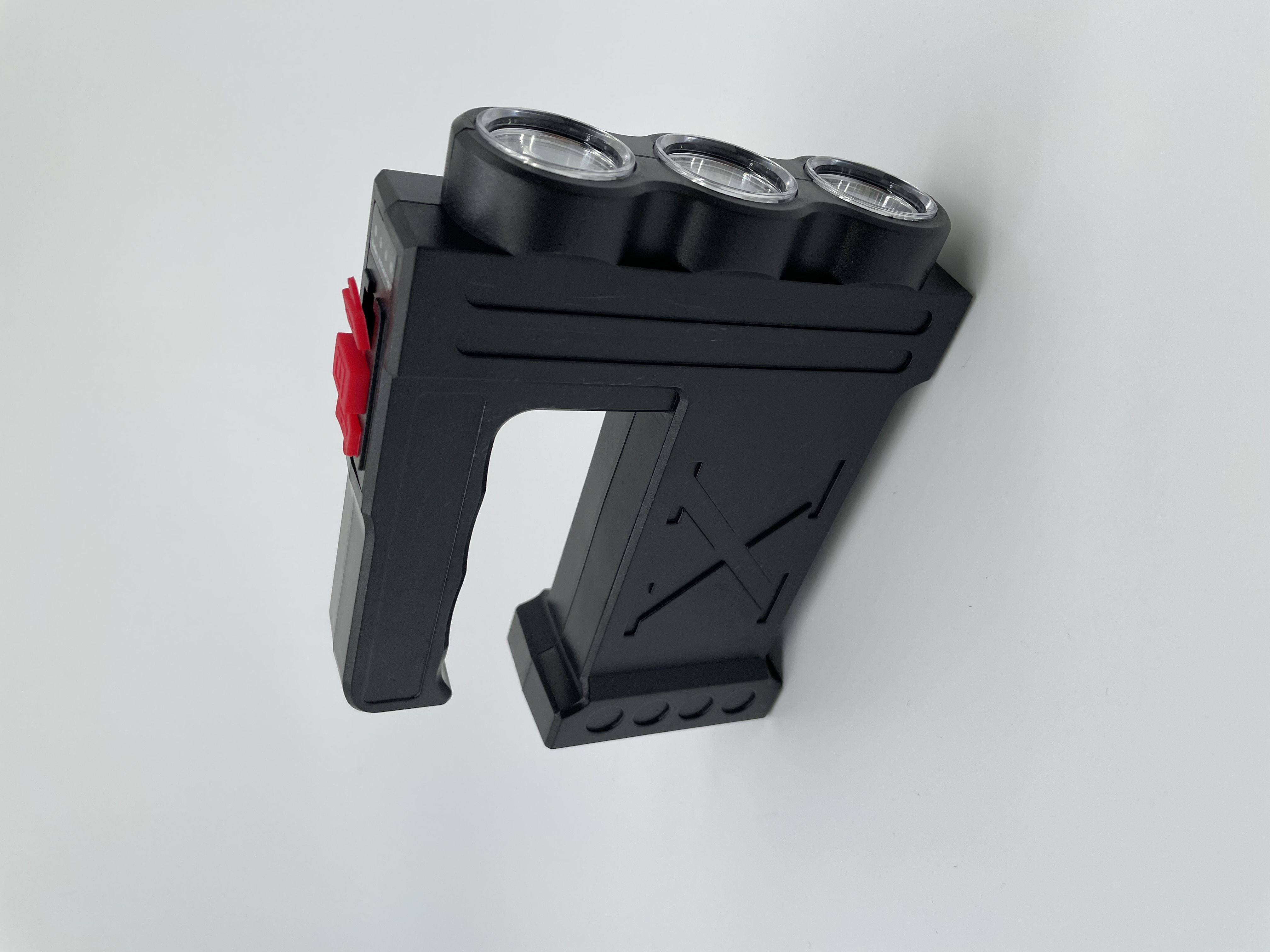 新款塑料应急工作灯3头带侧灯贴片内置电池USB充电产品图