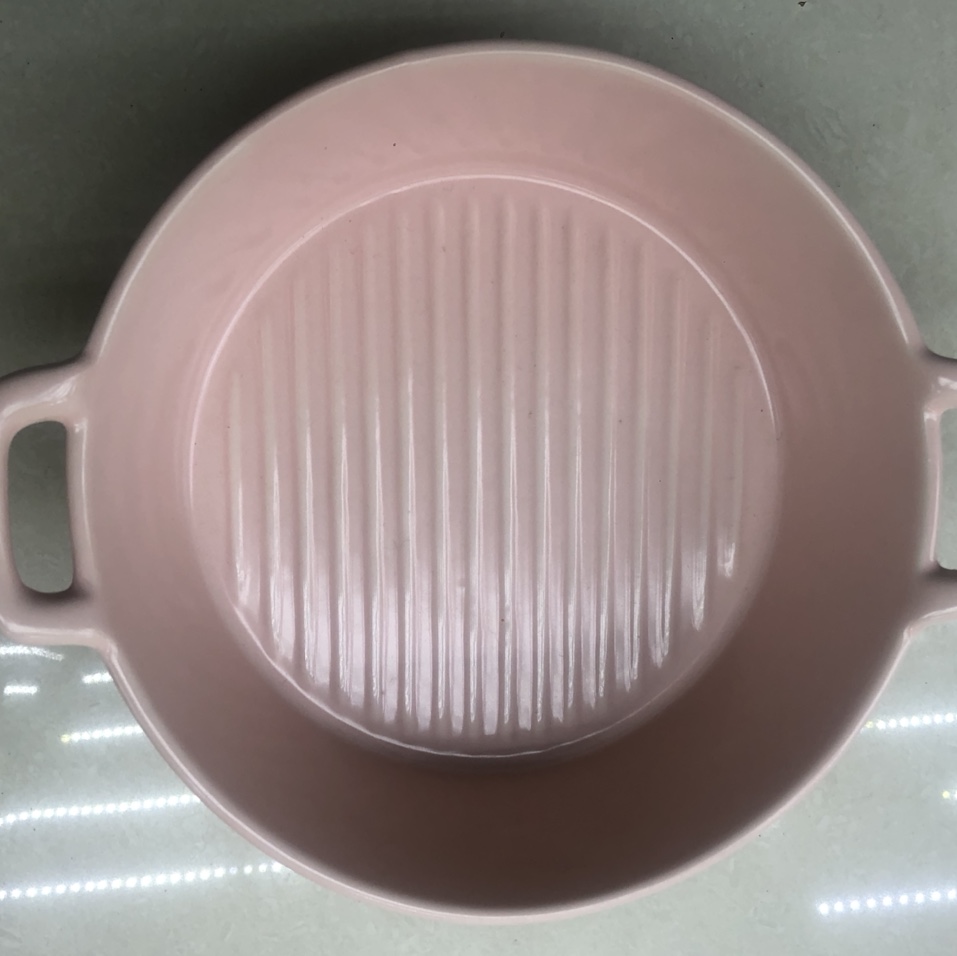 风芝士焗饭烤盘家用陶瓷双耳烤盘亚光双耳盘圆形小吃碟子