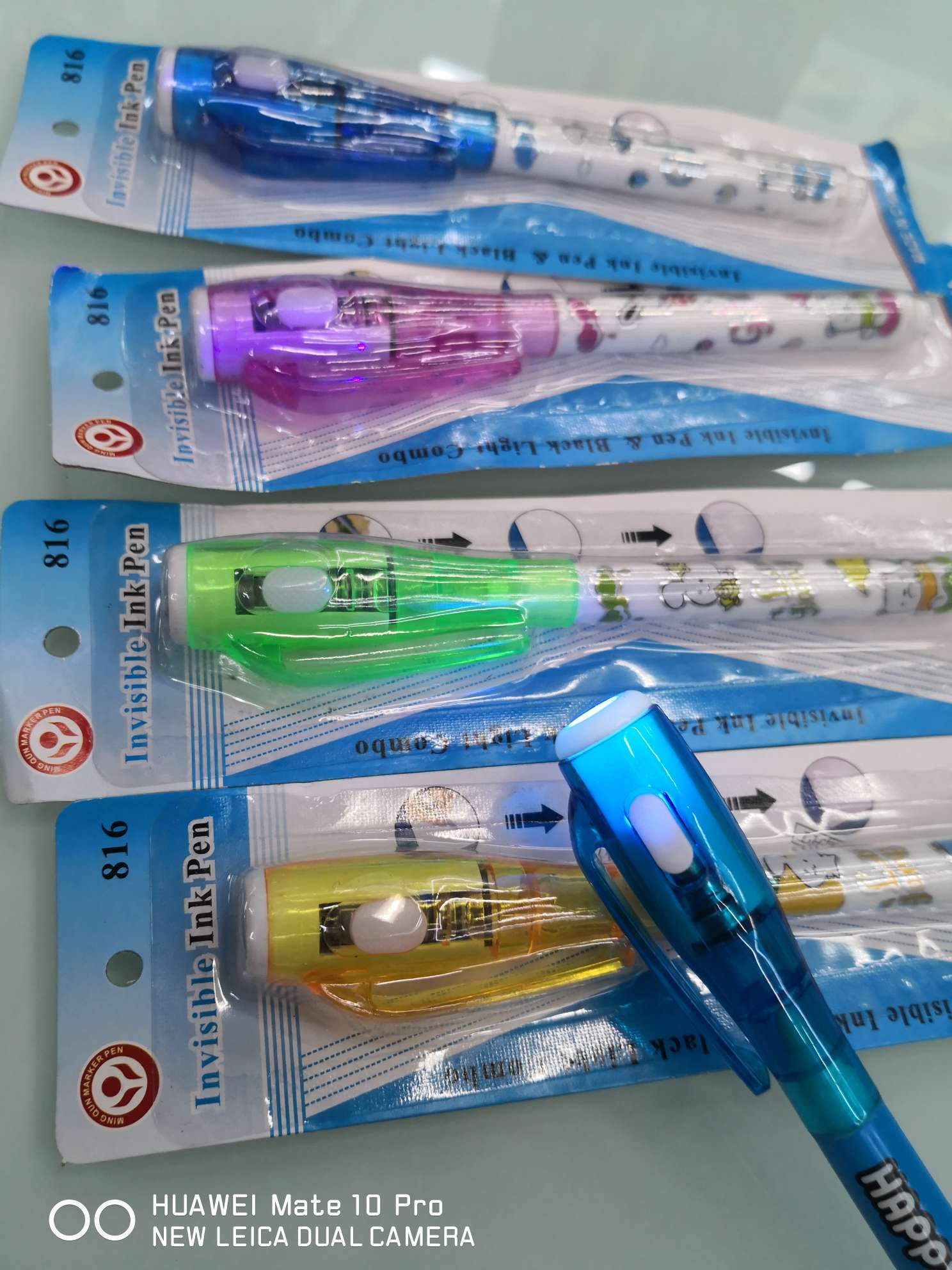 Yiwu Boyang Pen and Ink Products Store WM-816 single card suction packaging invisible pen. Colors: pink, blue, green, purple details Picture