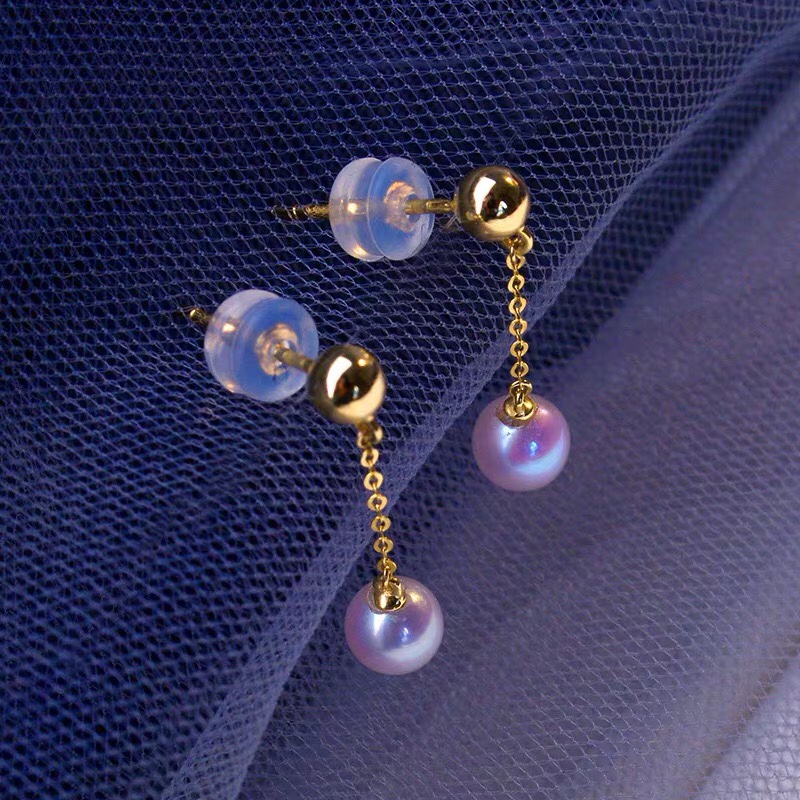 Fringe long pearl earrings Earrings studs earrings drop