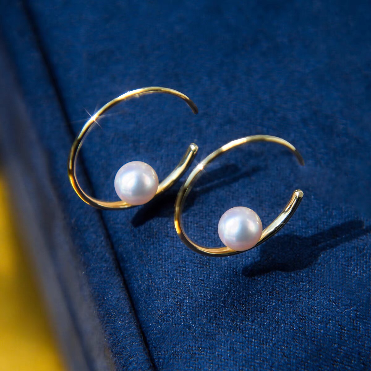 Pearl earrings C word fashion earrings