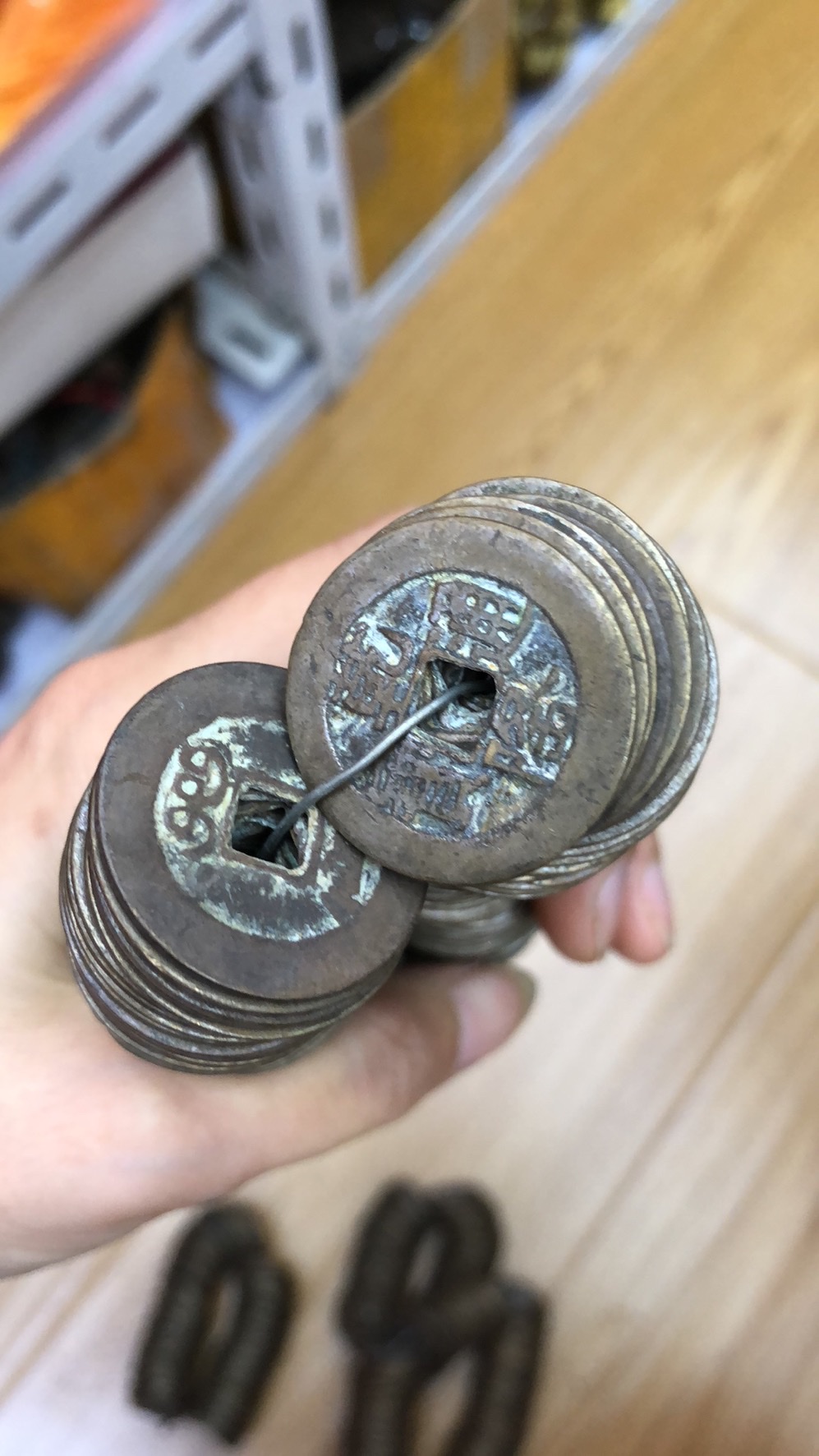 Metal craft accessories, brass material antique Five Emperors copper coins wholesale Lin 烺051 Item Picture