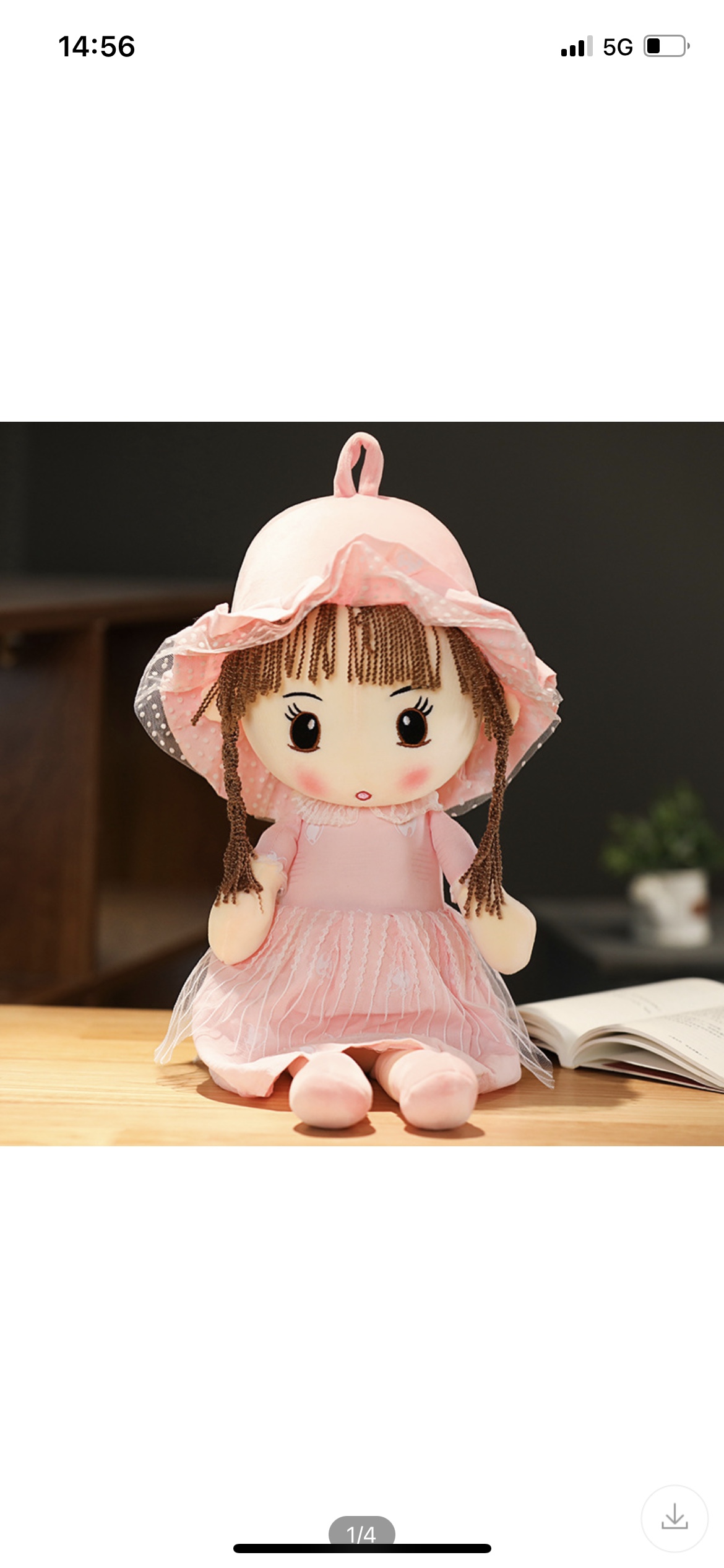 Doll plush girl detail image 4
