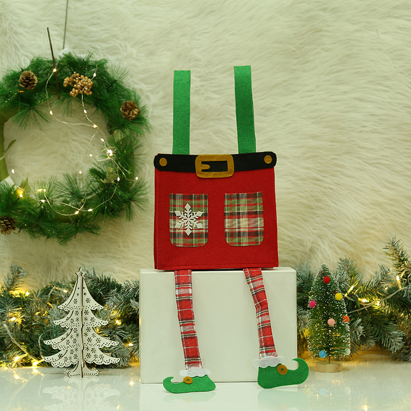 Hot Cross-Border Amazon Christmas Decorations High-End Christmas Gift Bags Christmas Holiday Decorations Christmas Bag Green details Picture