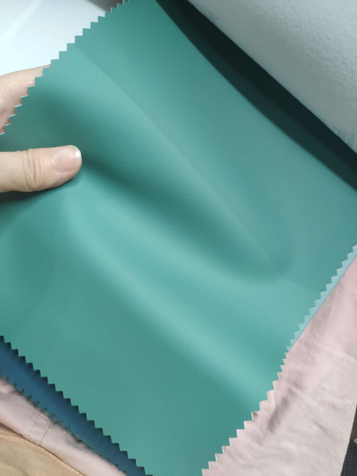 Artificial leather soft and hard wrapped sliding door leather wall decorative leather fabric in stock, decorative leather B1 flame-retardant No. 3 001 pic 1