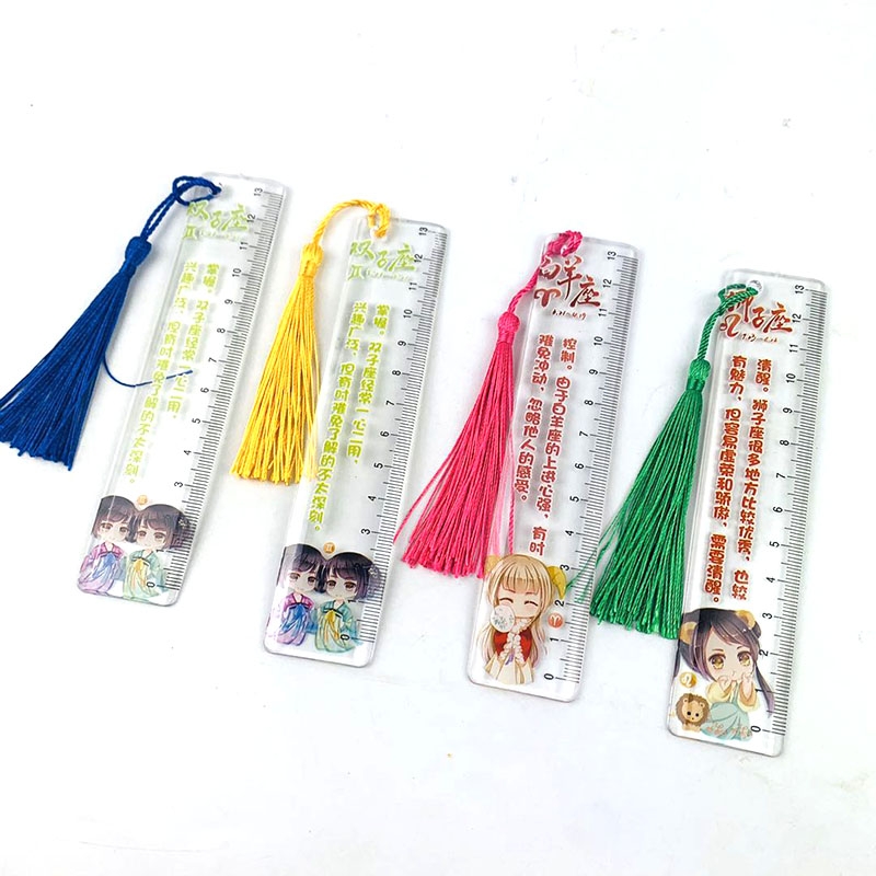 24 cute and super adorable tassel rulers, bookmarks, creative multi-functional rulers, popular student toys pic 5
