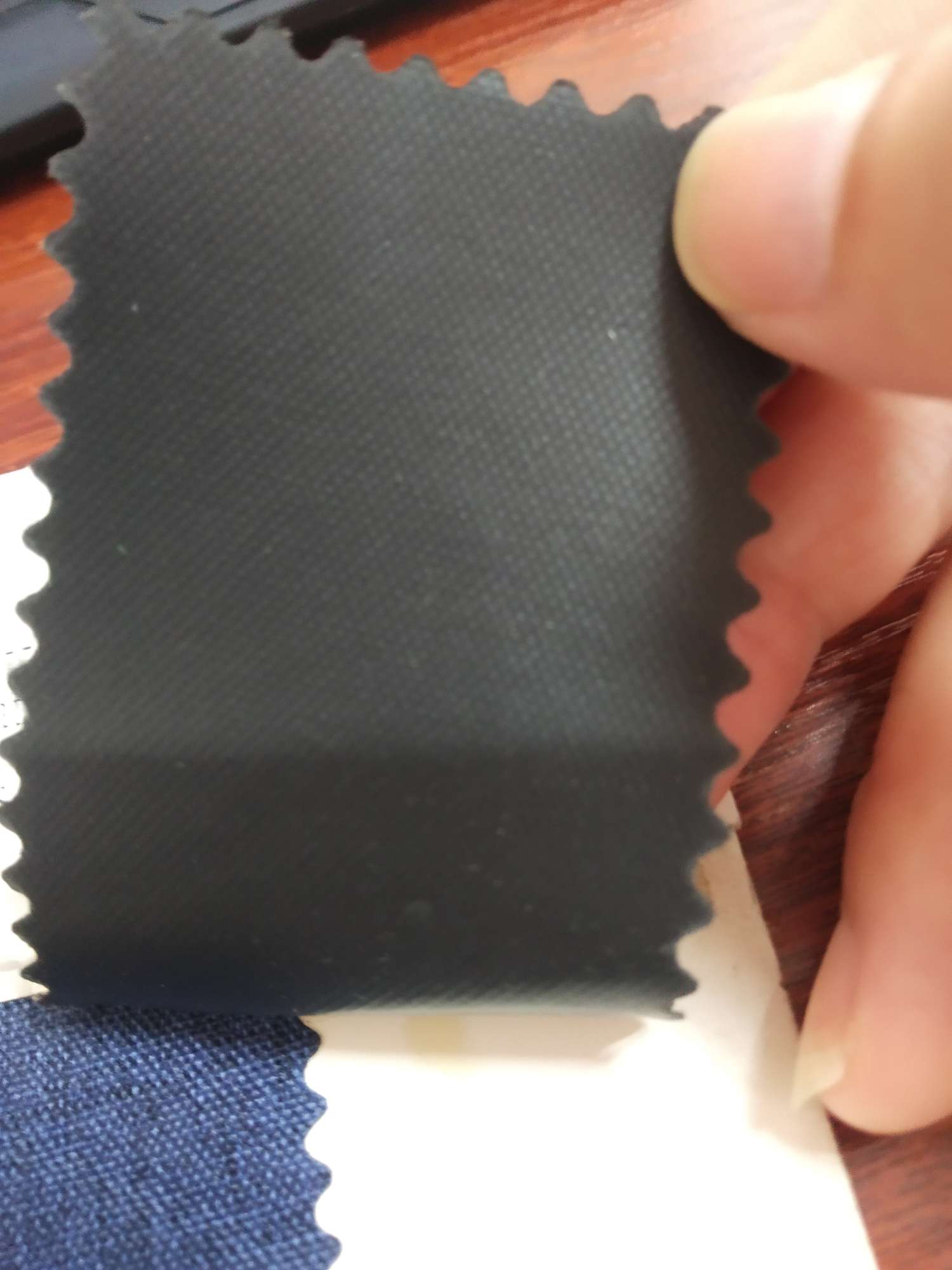 TY-- 047 RPET recycled 300D matte pvc 12# old ash details Picture