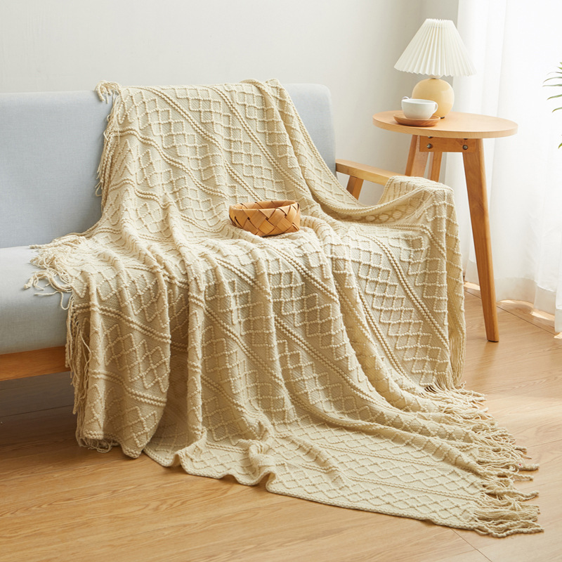 北欧风沙发毯盖毯腿单人小毯子午睡毯办公室空调毯夏 薄床尾巾详情图5