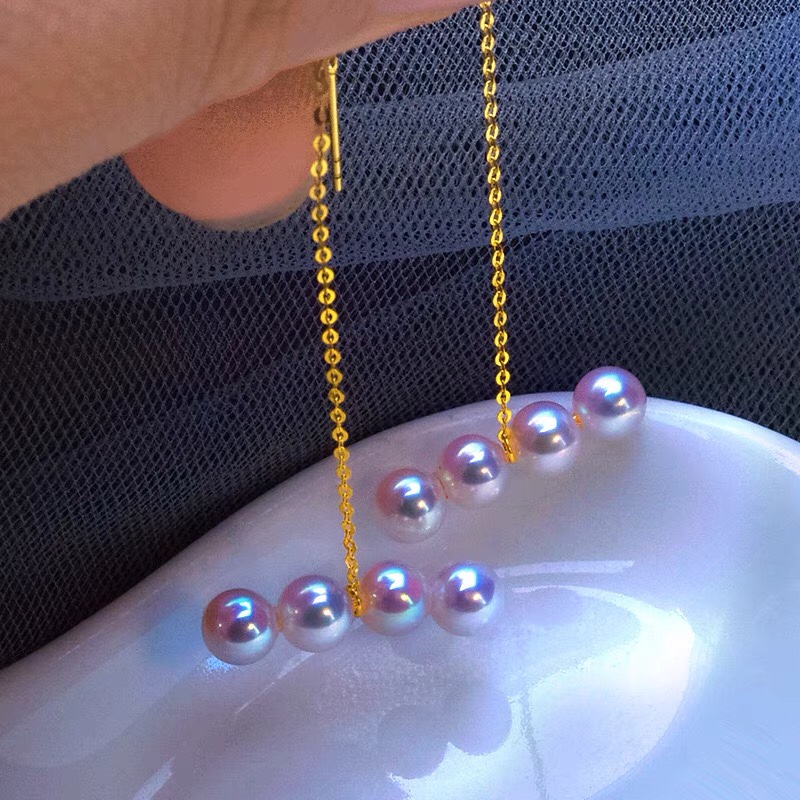 Multi-pearl fashion pearl earrings