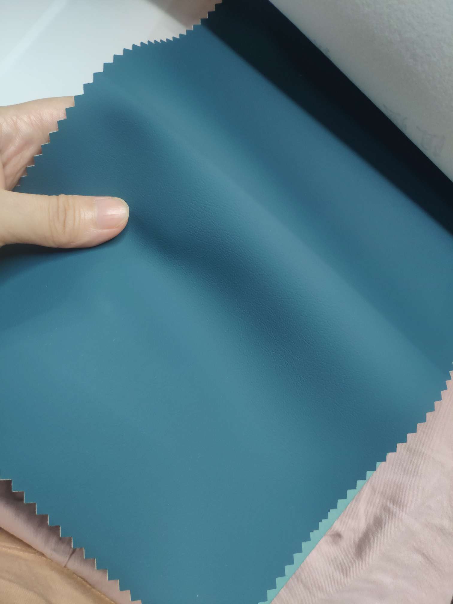 Artificial leather soft and hard wrapped sliding door leather wall decorative leather fabric in stock, decorative leather B1 flame-retardant No. 3 001 pic 3