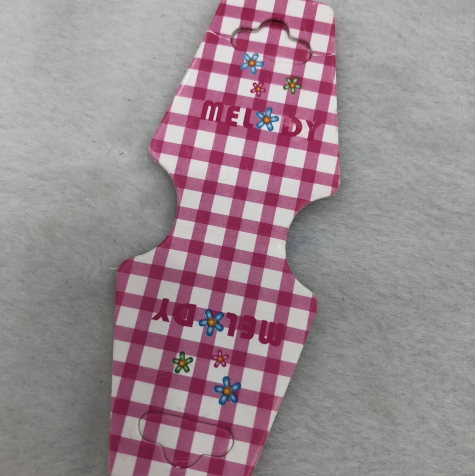 3.7*9.5白卡吊卡300克白卡用于皮筋发圈头绳表面彩色印花