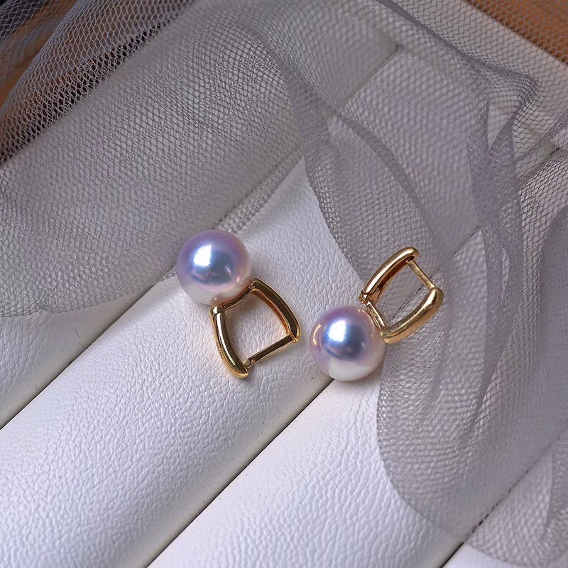 Pearl earrings, earrings, ear hooks, bucket style ear studs, ear buckles