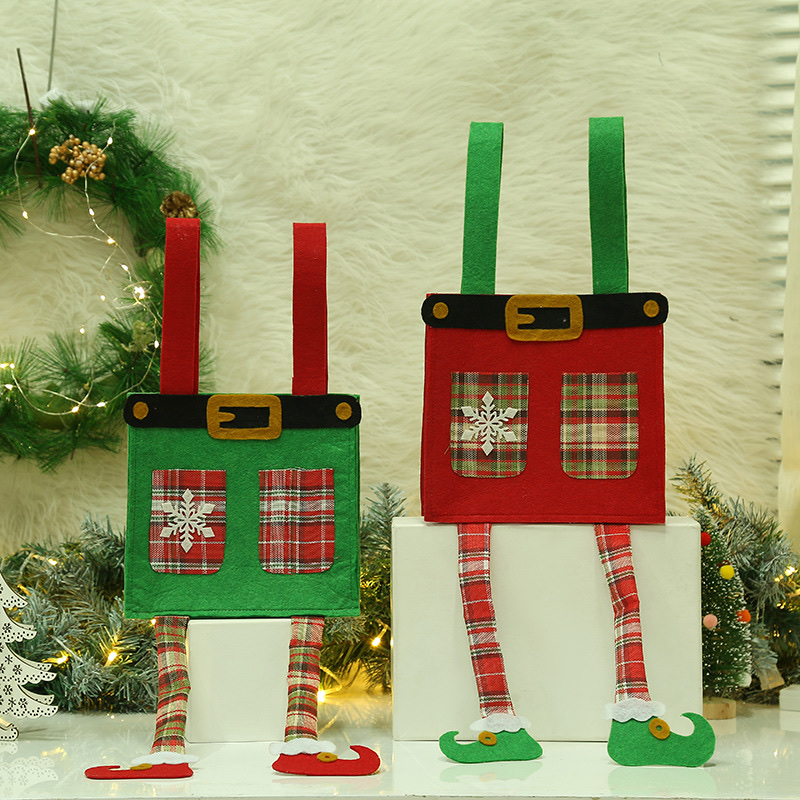 Hot Cross-Border Amazon Christmas Decorations High-End Christmas Gift Bags Christmas Holiday Decorations Christmas Bag Green Specification drawing