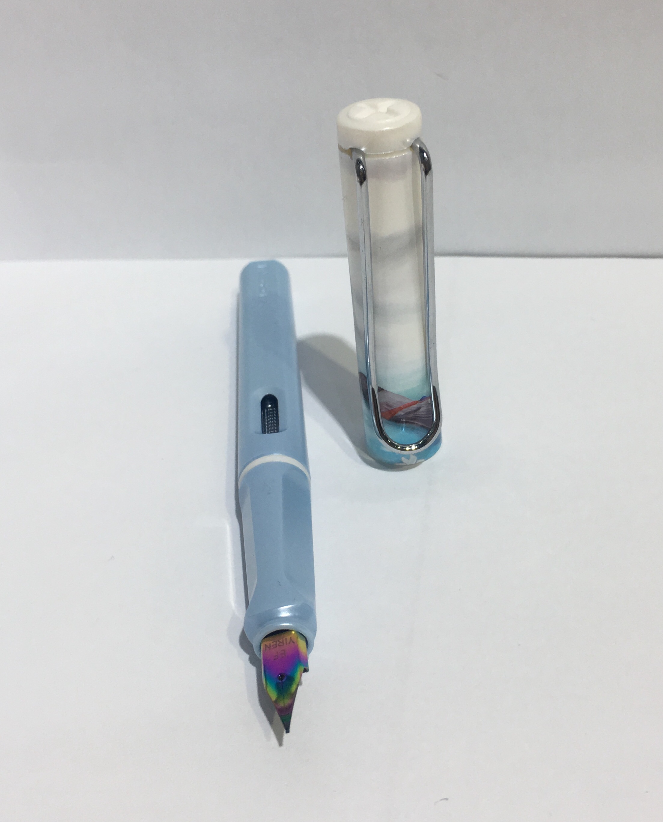 490EF尖钢笔抽单换囊两用中国风六色混装金属书写笔钢笔学生文具学习用品详情图1