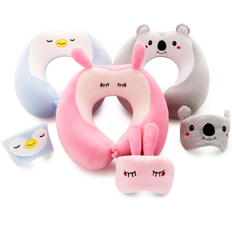 U-shaped pillow, cute cartoon throw pillow, pillow, neck support pillow, airplane travel office nap pillow, cervical pillow, neck support 9