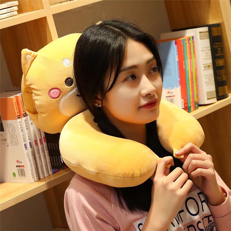 U-shaped pillow, cute cartoon throw pillow, pillow, neck support pillow, airplane travel office nap pillow, cervical pillow, neck support 23