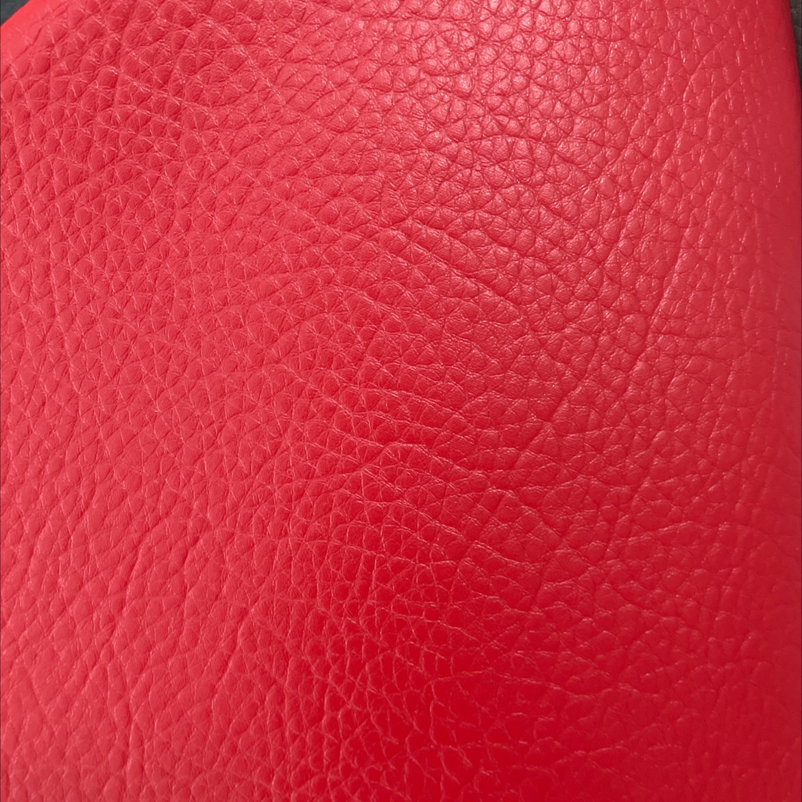 Leather fabric with large lychee patterns, leather sofa belt accessories, deep red dlz009