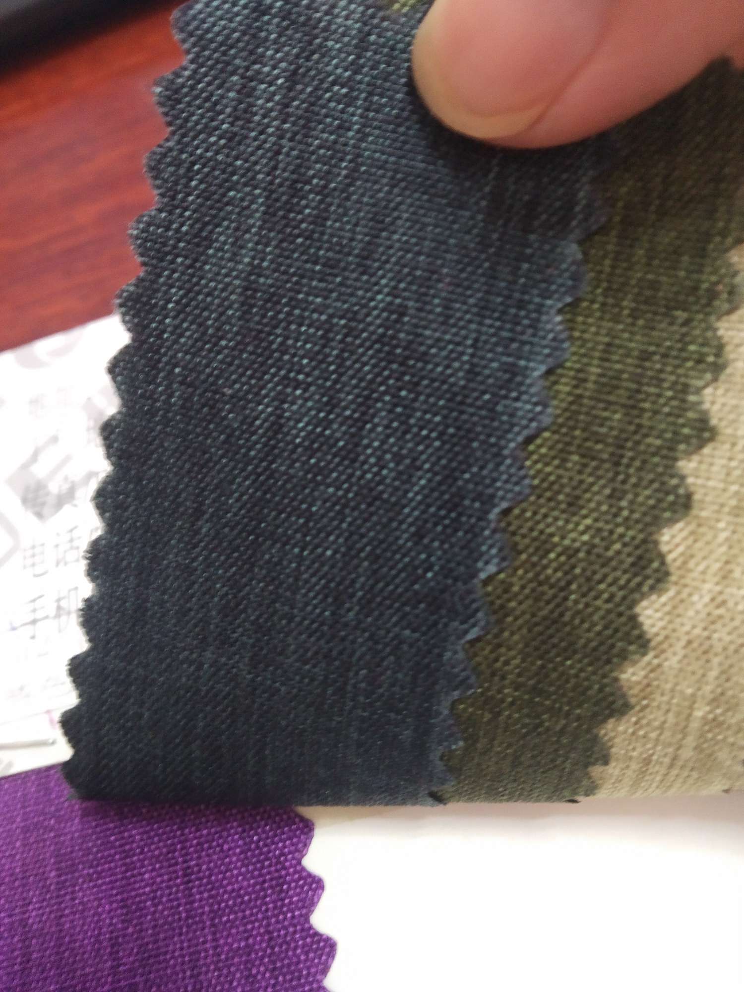 TY-- 034 300D Matte and stretchable pu waterproof 13# green mesh details Picture