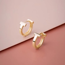 Earrings Buckle women fashion ins wind letters T earrings
