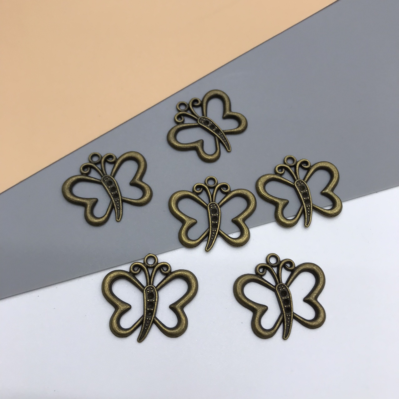 复古古青蝴蝶挂件吊坠