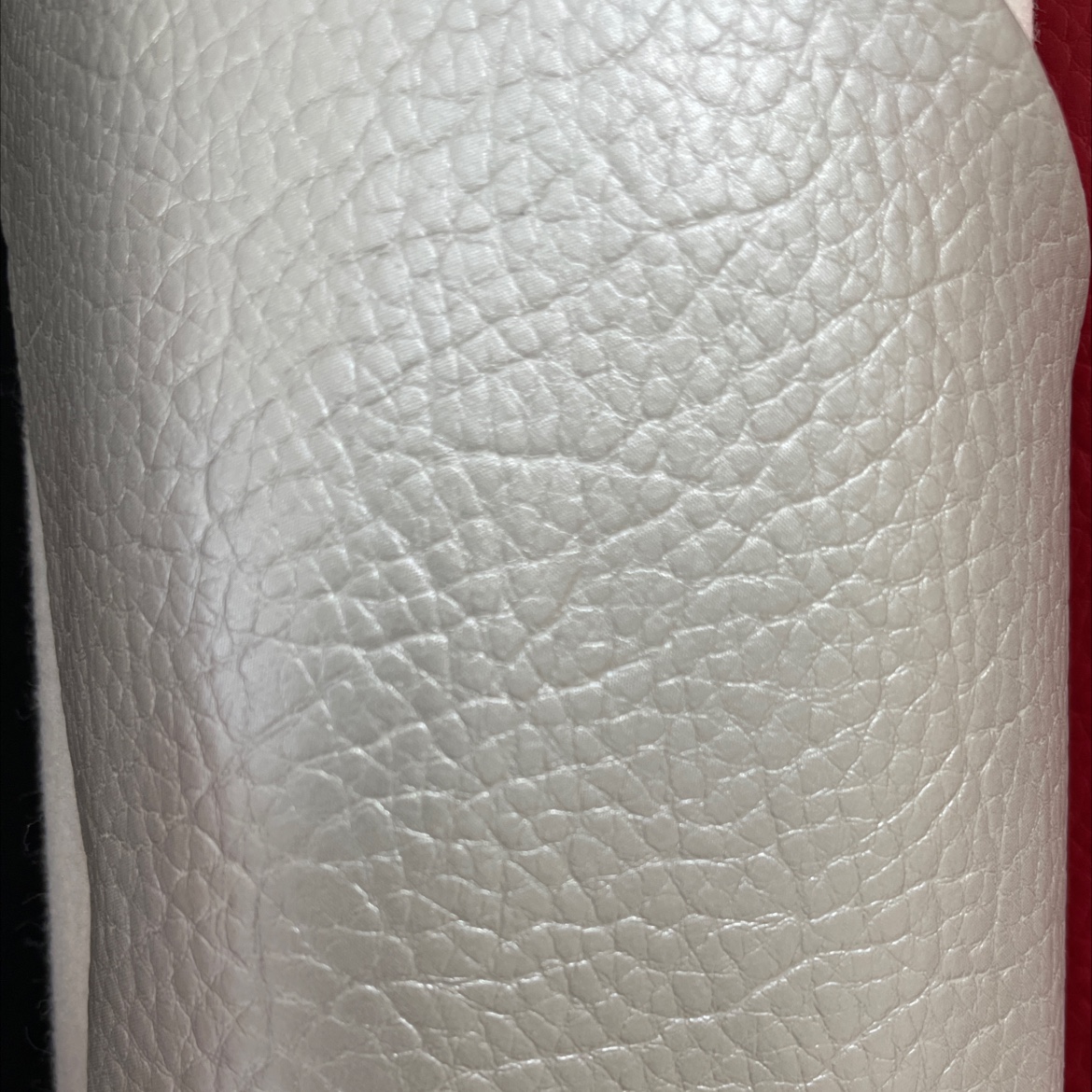 Large lychee-patterned leather fabric, leather sofa, leather belt, jewelry, silver dlz044