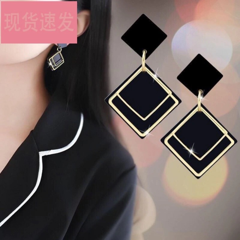 欧美气质几何耳环2020新款潮长款耳坠女个性时尚网红耳饰品日韩雅