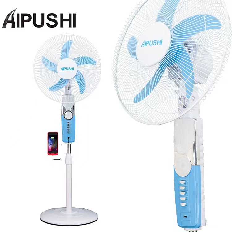 18-inch 405AC.DC floor fan in blue