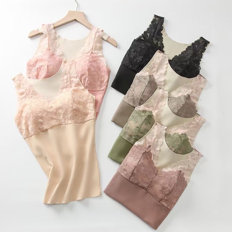 【 Pink Zhi Blue 】02 Exquisite Lace Patchwork Warm Vest 80-160 Catties A Free Delivery