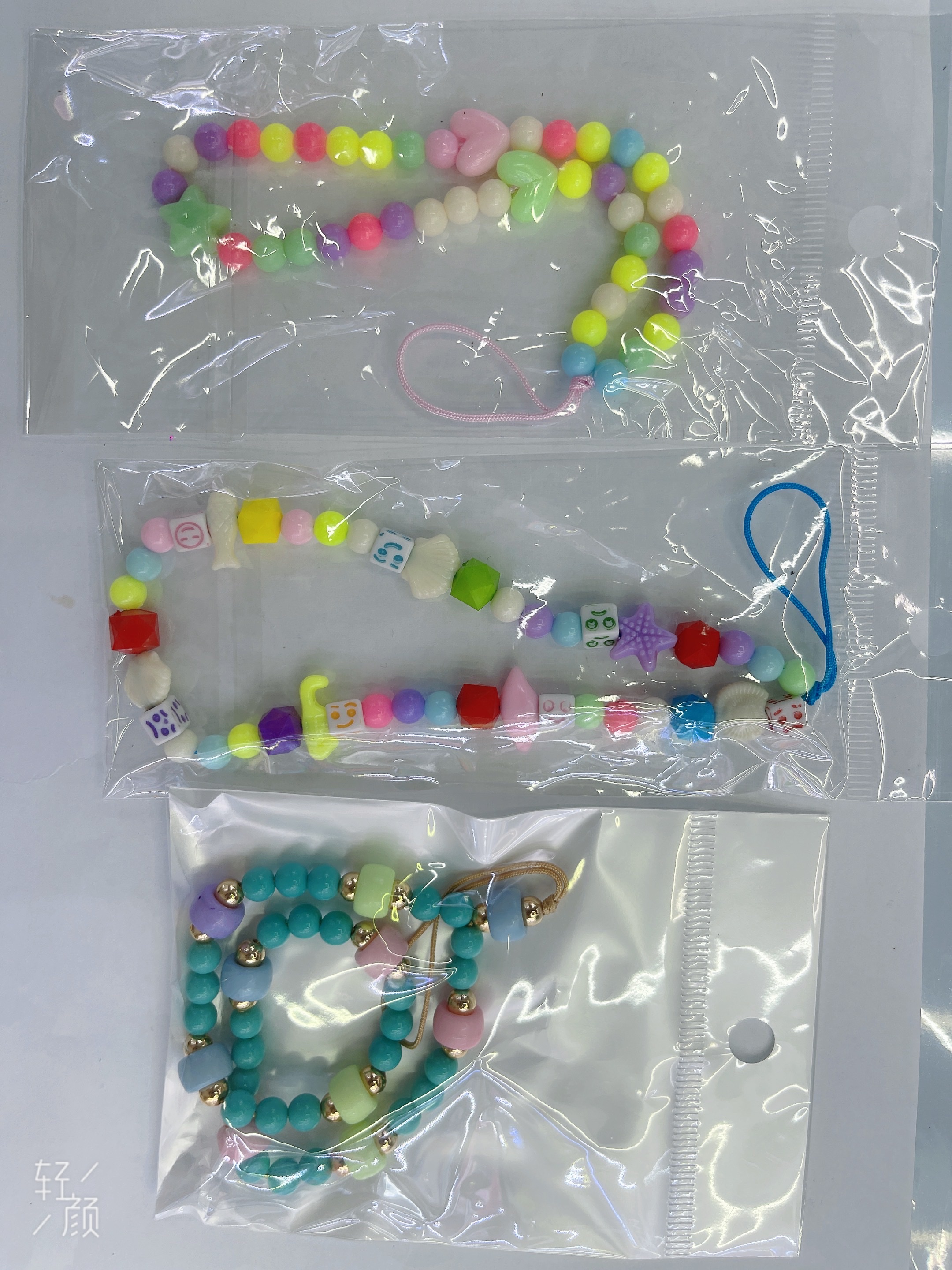 手机挂绳 手机链 20厘米 彩色软陶片爱心手机链 创意树脂爱心手机挂绳防丢挂链  详情图16