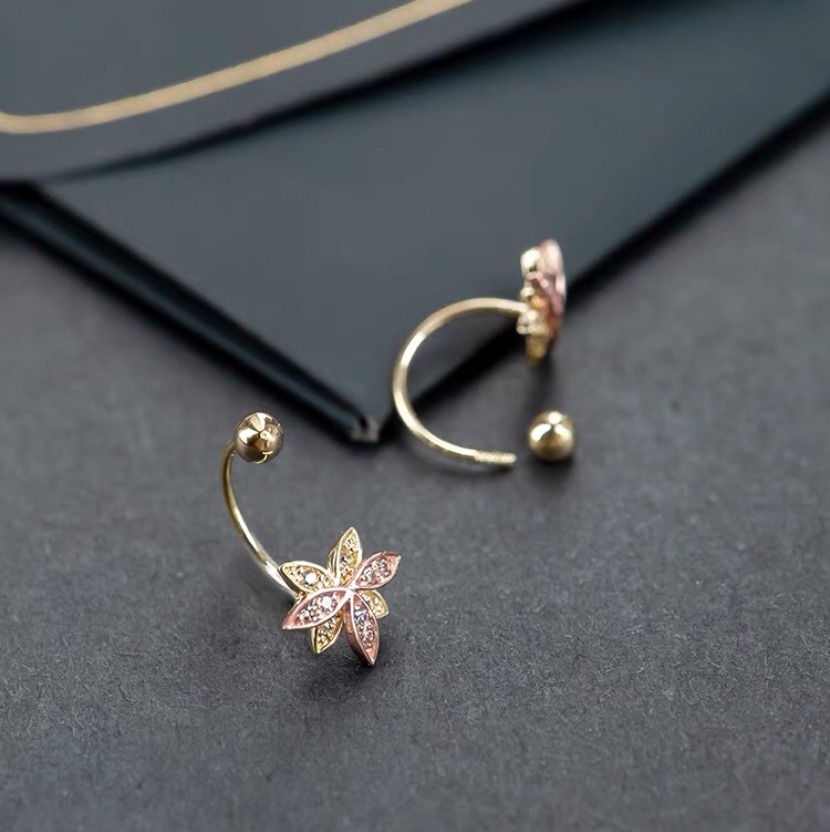 Screw ear hook female new simple small earrings