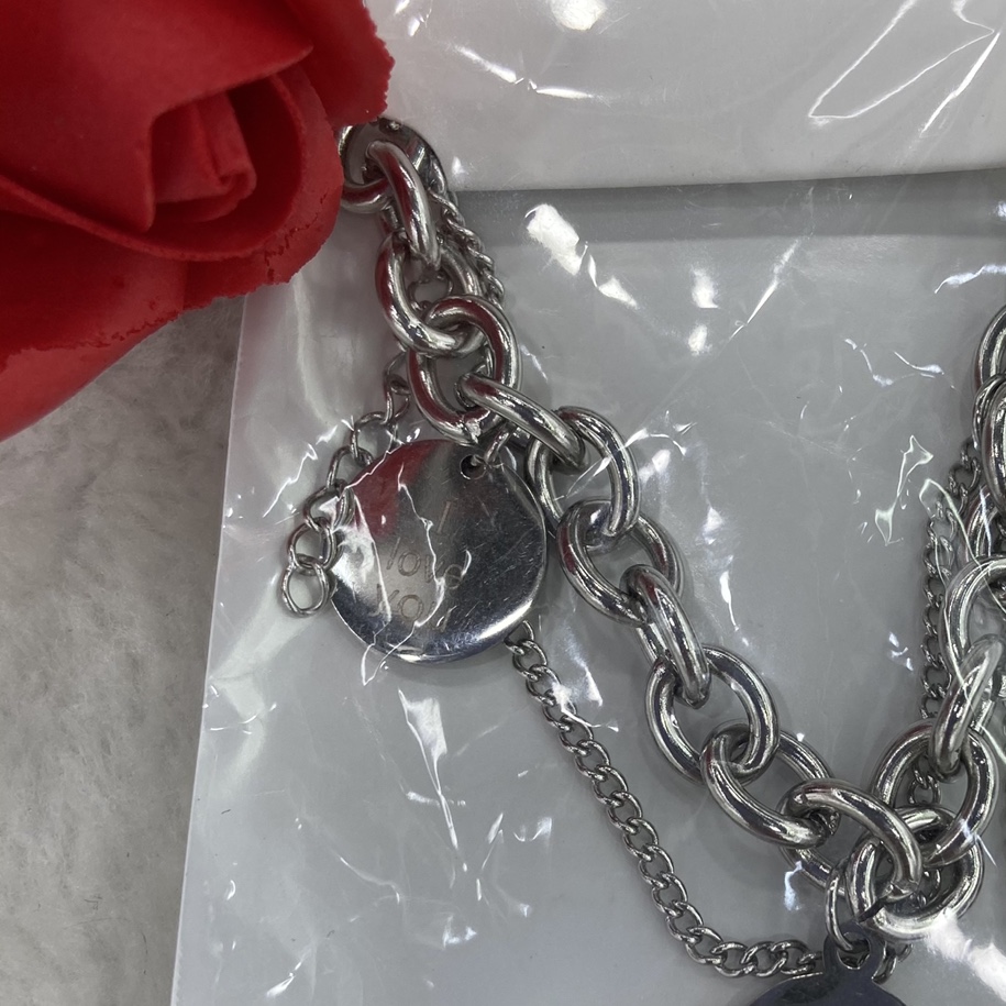 2021 new 0334 Korean version of titanium steel necklace can be worn by men and women natural sweet cool can trend fashion niche design style personality fashion generous factory direct sales thumbnail