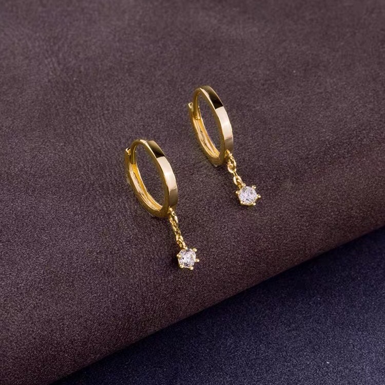 Earrings drop women new simple exquisite earrings buckle earrings