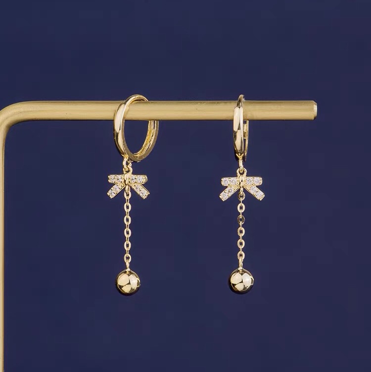 Earrings for women new earrings delicate bow earrings drop earrings