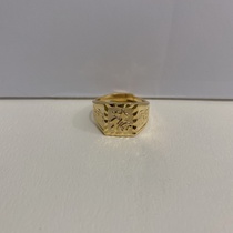 Electric 24K gold little man fortune word popular fashion trend all match ring