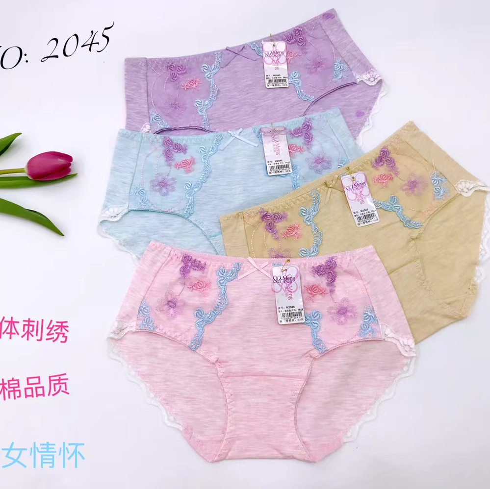 Manufacturers Direct Seamless Underwear Soft Super Elastic Color Super Multi-Mesh Hollowed Out Girl Small Waist Underwear 2045