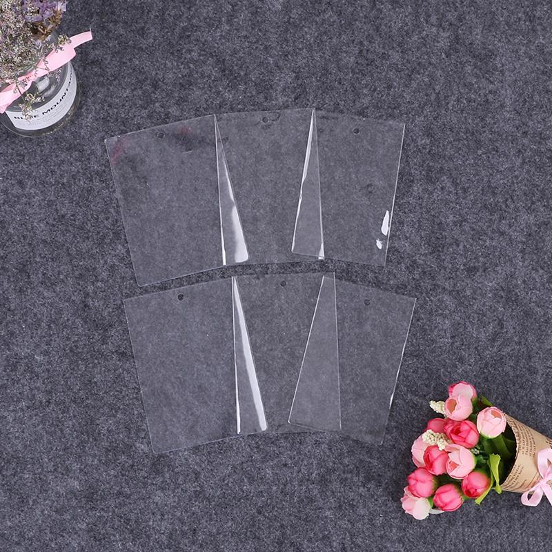 Customized supply of pvc flat mouth transparent clothing tag price bags, frosted thickened collar label pvc bags details Picture