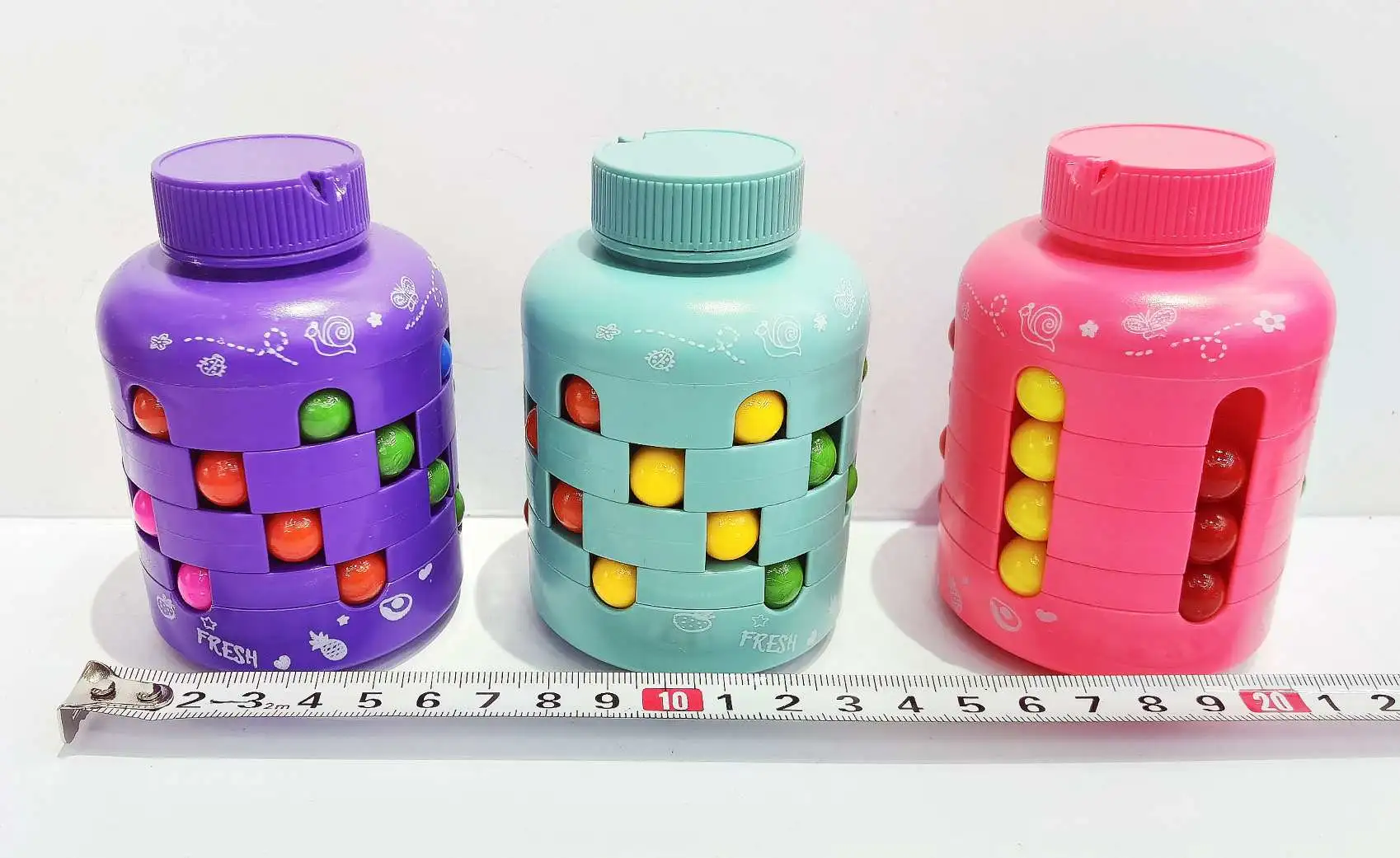 Coca-Cola color box Rubik's Cube with sliding beads detail image 5